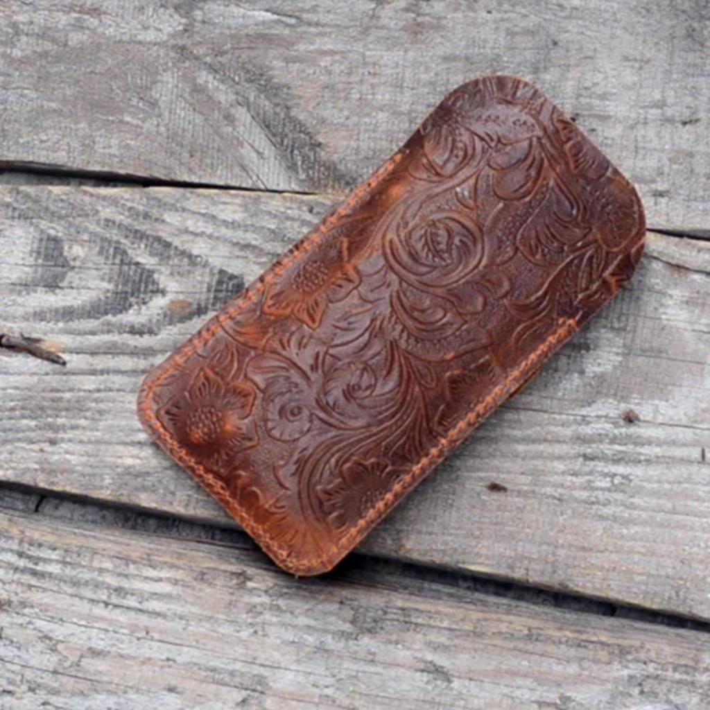 JJNUSA Leather EDC Pocket Slip, Army Sleeve & Pen Holder for Everyday Carry, Camping Accessories