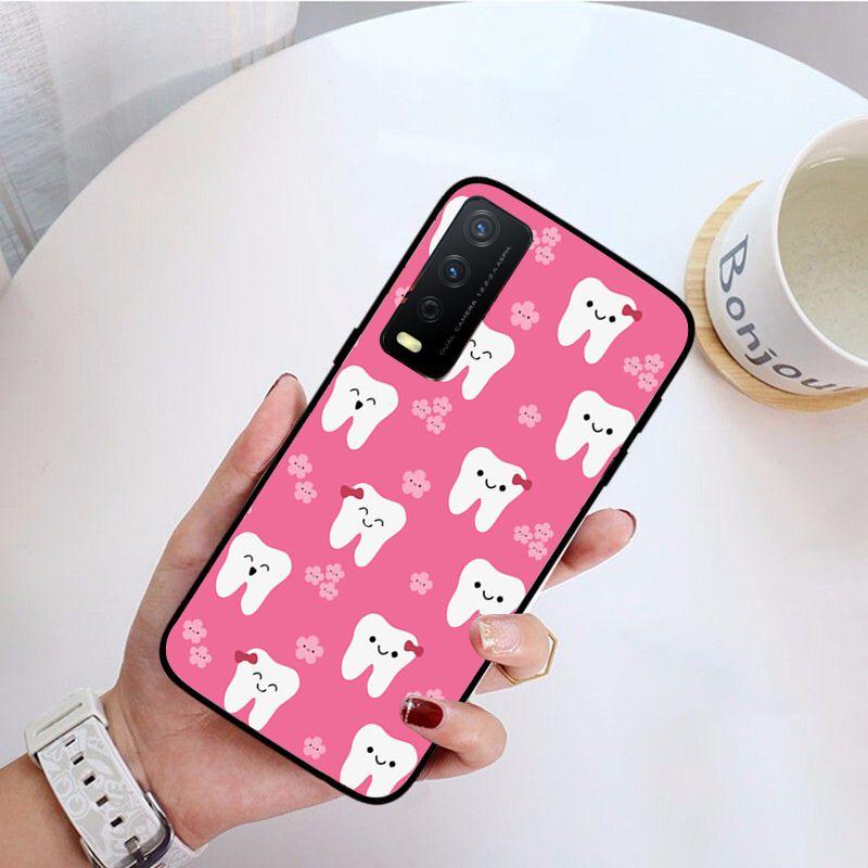 Funda Cartoon Lovely Dentist Tooth Phone Cover For Vivo Y31 Y30 Y33S Y11S Y12S Y17 Y20 Y20S Y21S Y1S Y53S Y15 Y19 Y91C V23 Cases