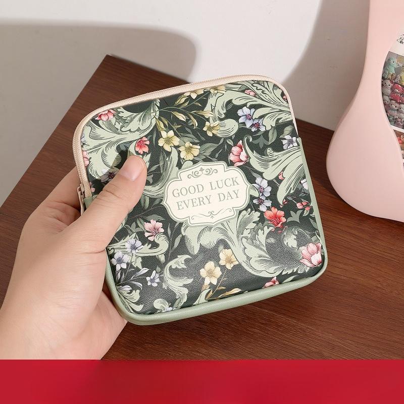 Große Kapazität Damenbinden-Tasche Tragbarer Mini-Datenkabel-Organizer Mehrzweck Damen Mädchen Kosmetik-Make-up-Tasche Geldbörse
