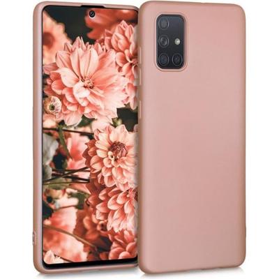 Case - Kwmobile - Samsung Galaxy A71 - Metallic Rose Gold - Protection Against Dirt - Flexible