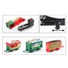 Electric Train Set Safe Realistic Railway Train Christmas Battery-Powered Santa Claus Train Toys Ornaments for Kids Gift