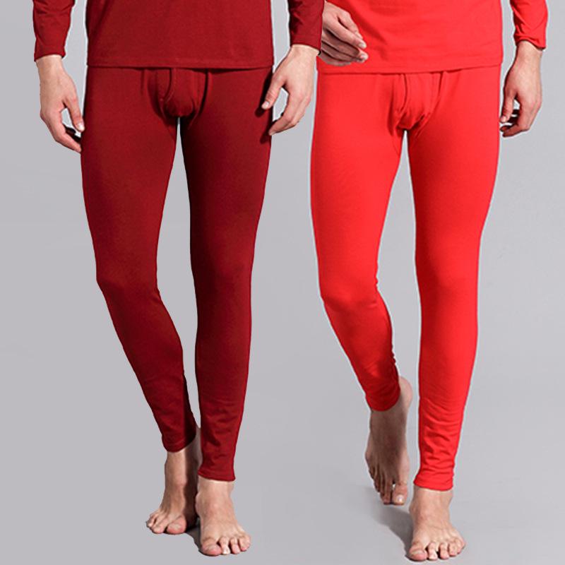 Water Fox Men's Combed Cotton Lycra Autumn Warm Casual Home Pants