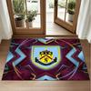 Burnley Football Design Crystal Velvet Rug Soft Decorative Mat for Bedroom Entrance