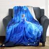 1pc castle blue blanket Lightweight Flannel Throw for Sofa Bed Travel Camping Livingroom Office Couch Chair