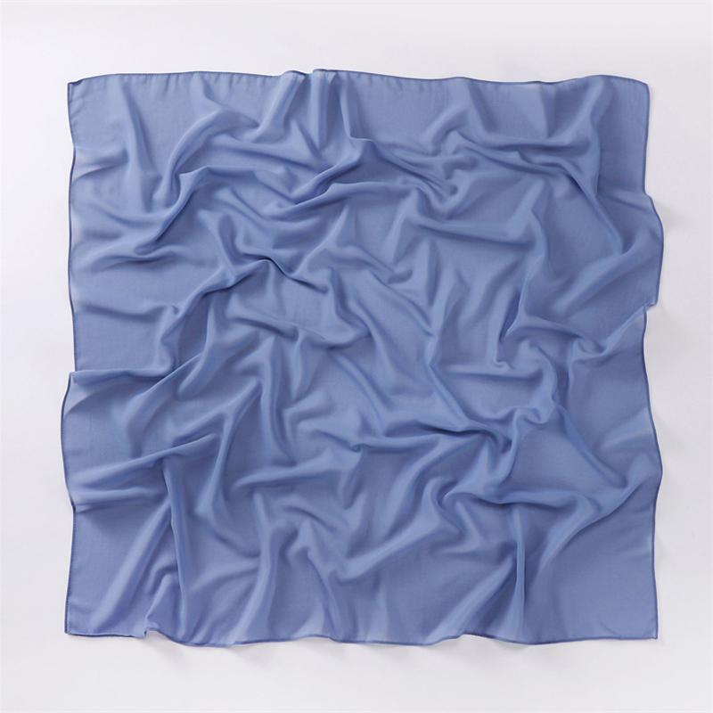 Muslimischer Chiffon Hijab Schal Einfarbiges Quadratisches Kopftuch für Frauen Hijabs Schals Jersey Hijabs Islamischer Turban Stirnband Schal
