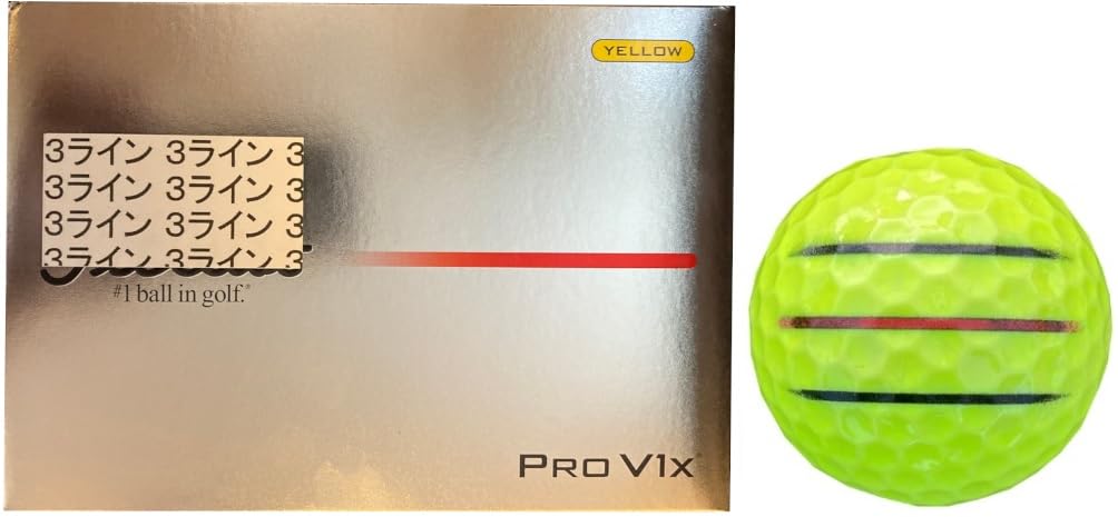 

[Hapiraky_Golf Line] 2025 Pro V1 V1X Lined (V1X_Yellow_1 Dozen_3 Lines)