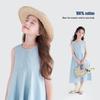 TUTUXIAOXIANG Girl's 100% Cotton Sleeveless Princess Dress