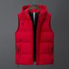 Winter New Cotton Vest Three Bars Hooded Vest Classic Simple Men Thickened Large Size Vest Men