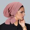 Turban Hat Lightweight Loose Fit Fully Cover Stretchy Knit Headscarf Pure Color