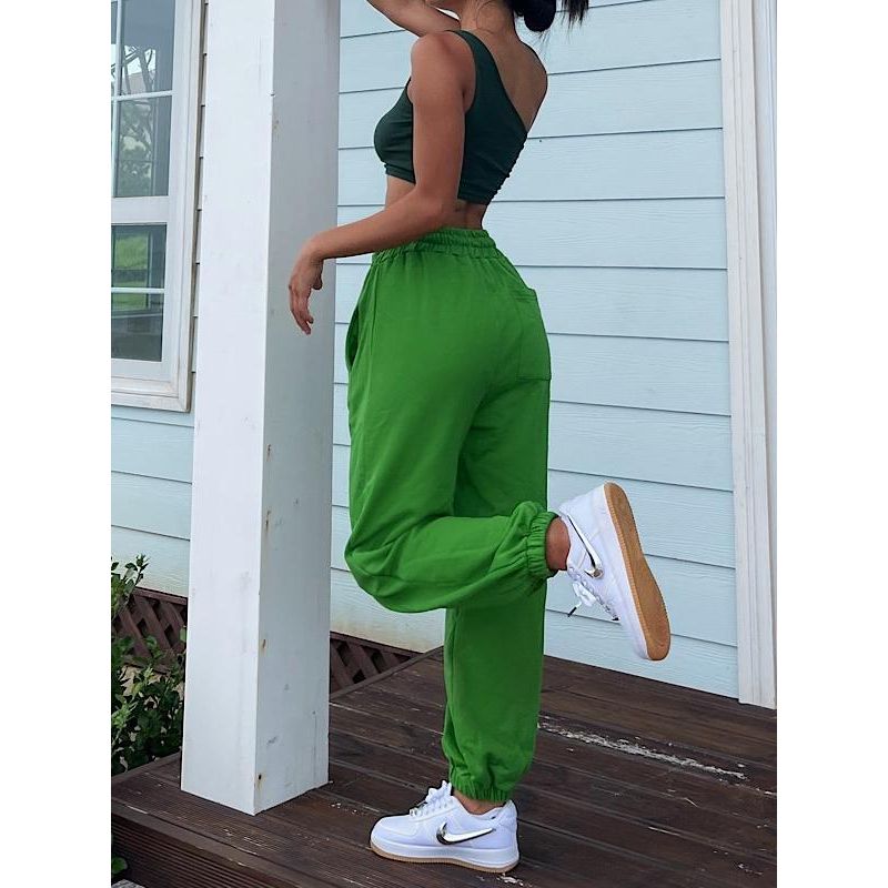 Akiyo Studio Fashion Style Loose Sweatpants Elastic High Waist Terry Casual Pants Trendy Girls