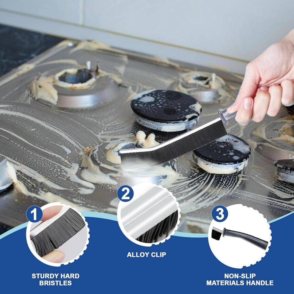 7Pcs Crevice Cleaning Brush, Multifunctional Cleaning Brush Scrub Brush,Toilet Brush,Used in Narrow Corner Tight Spaces,Hard Bristle Grout Brush for