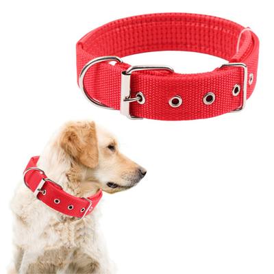 Collier réglable en Nylon pour animaux de compagnie, cercle de cou pour chien, sangle de cou longue durée avec anneau de Traction, fournitures pour animaux de compagnie