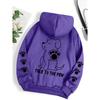 Talk To The Paw Funny Dog Cartoon Print Hoodie Women Warm Hoodie Fashion Casual Hooded Autumn Loose Round Neck Woman Tops