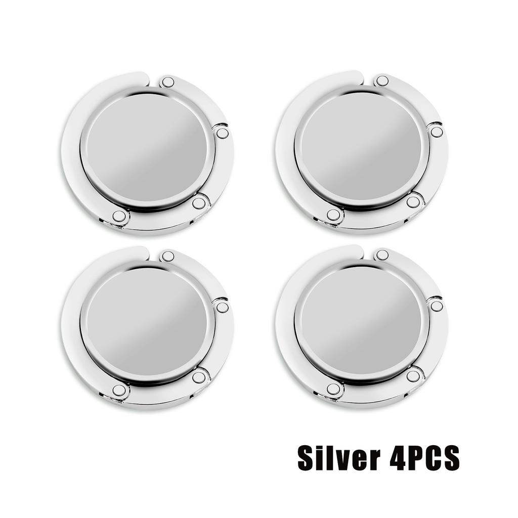 4Pcs Student Desktop School Bag Hanger Folding Hook Holder Fashion Bag Holder Handbag Hanger Portable Key Hook Table Bag Holders