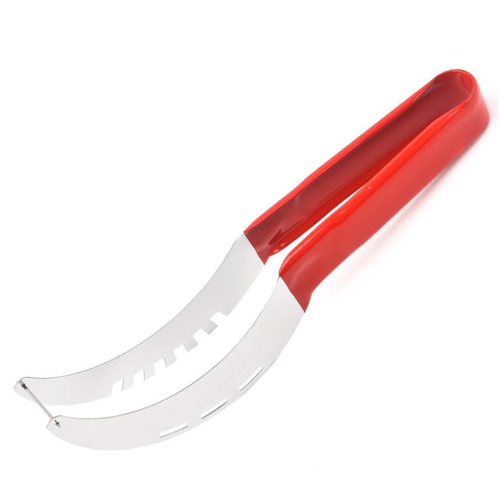 Watermelon Slicer Cutter Stainless Steel Color Non-slip Plastic Wrap Handle Not Hurt Hands Cantaloupe Kitchen Fruit Cutting Tool