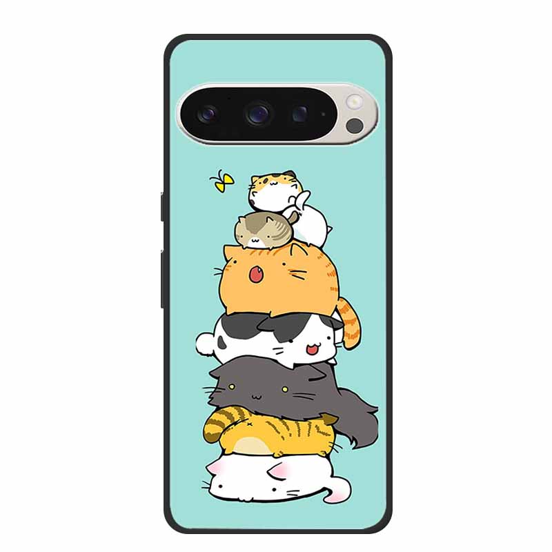 Für Google Pixel 9 5G Hülle Luxus TPU Weiches Silikon Handyhüllen für Google Pixel 9 Pro Pixel9 Cartoon Süße Stoßstangenabdeckung Fundas