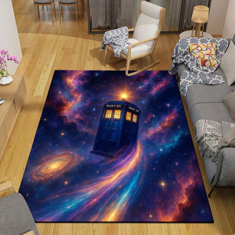 Doctor Who2 Flannel Pattern Square Carpet,Area Rug,Carpet Rug for Living Room Bedroom Sofa Playroom Decor,Non-slip Floor Mat