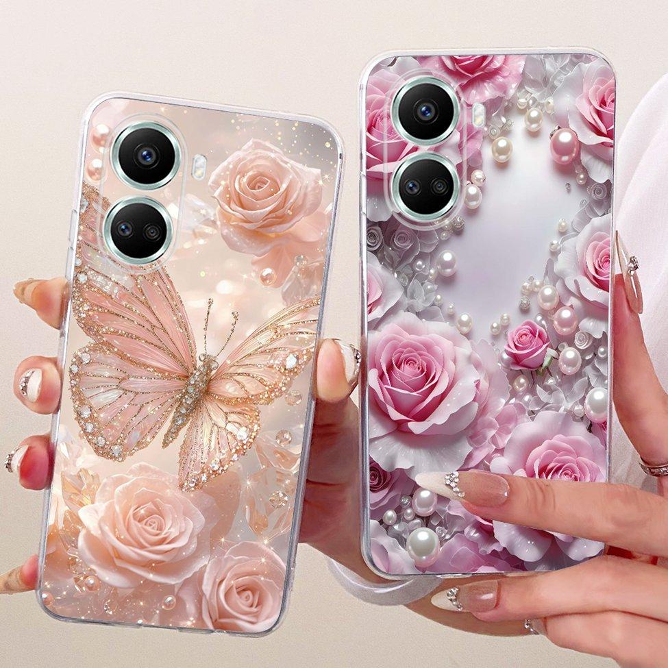 Clear Casing For Huawei Nova 10SE BNE-LX1 BNE-LX3 BNE-AL00 Cover For Huawei Nova 10 SE Case Fashion Butterfly Funny Cute Painted