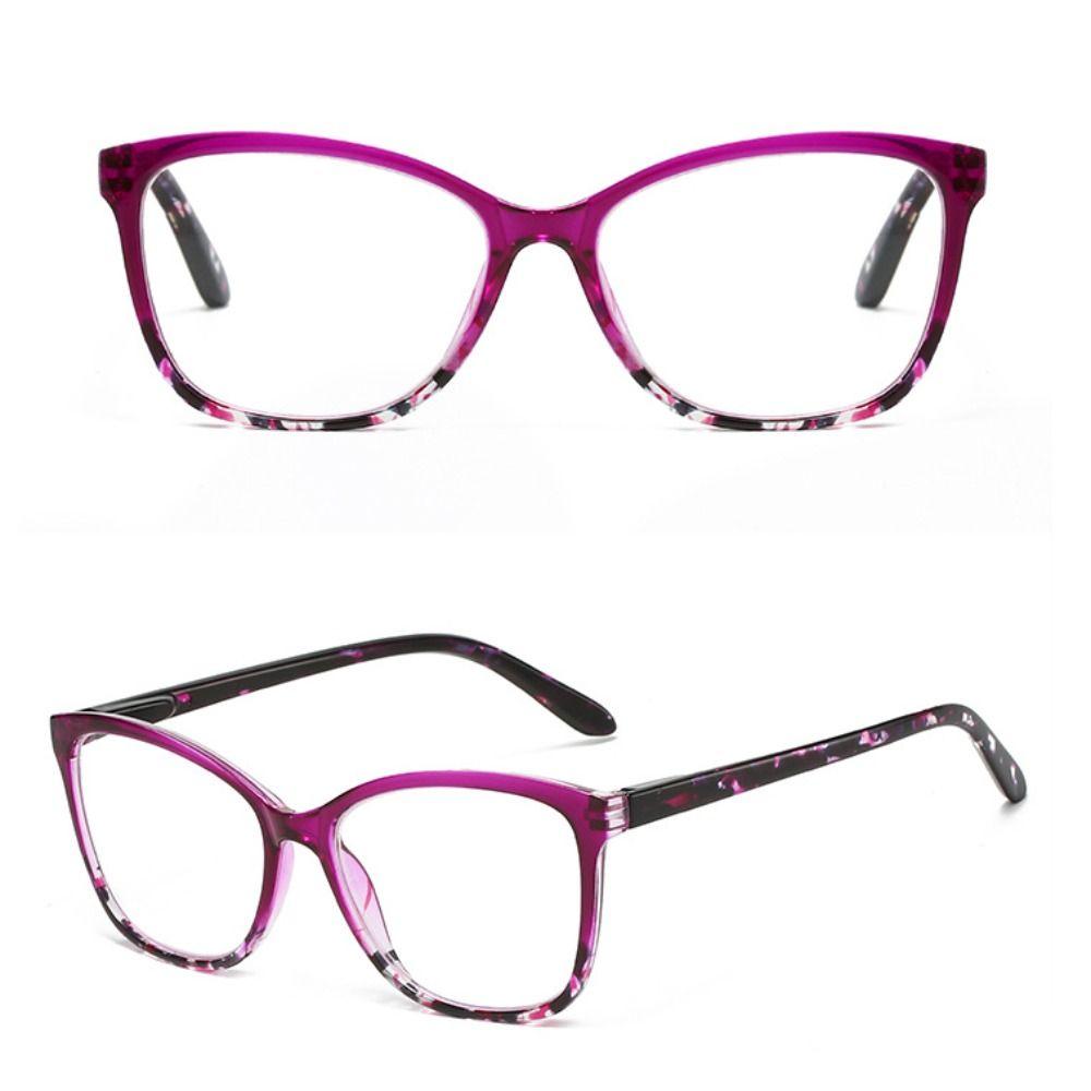 Portable PC TR90 Reading Glasses Blue Red Purple Cat Eye Frame Glasses Presbyopia Eyeglasses Women Men