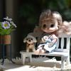 Antique Doll House Furniture Natural Wood Park Chair Model Figure Safe For Kids Creative Play And Scene Setting Display