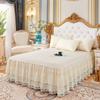 New 3 Layers   Lace Ruffled Bed Skirt Couvre Lit Bedroom Bed Cover Bed Skirt Non-slip Mattress Cover Bedsheet Bedspread