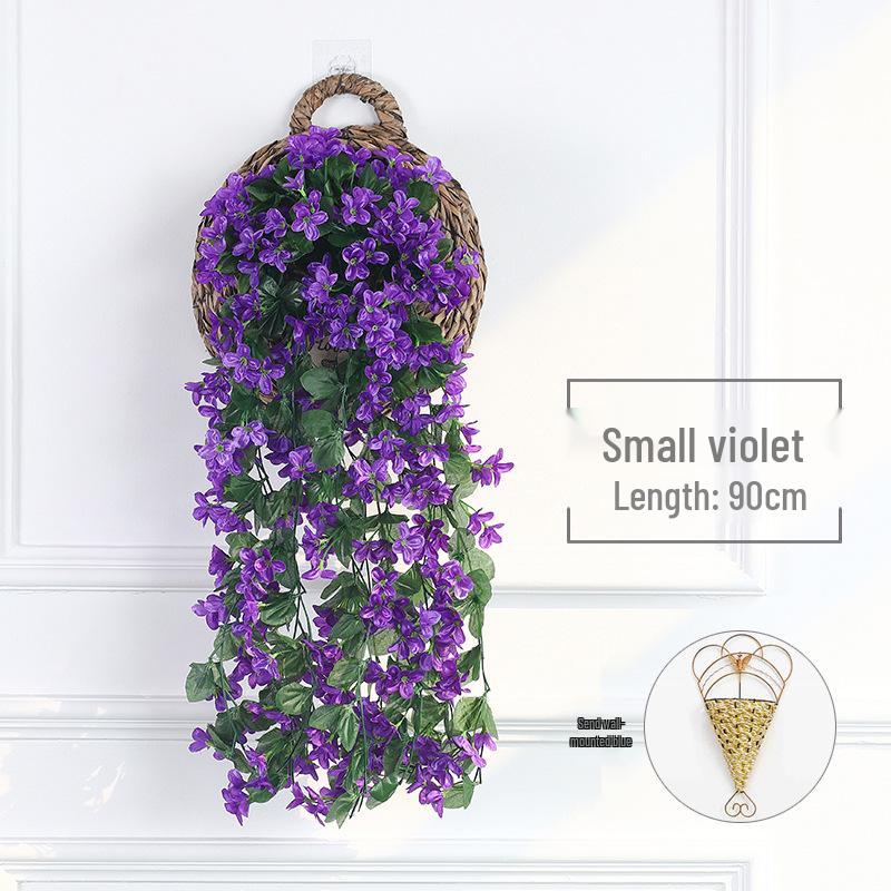 Wisteria Vine Artificial Silk Flower Wall Hanging for Indoor Decoration