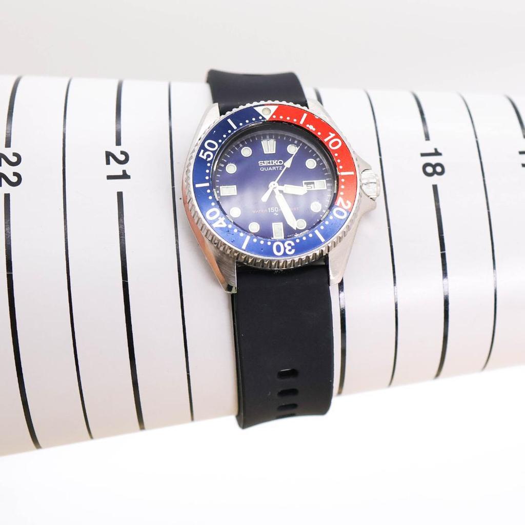 [USED] Working SEIKO 150m Diver Watch, Pepsi Color, Date, 773