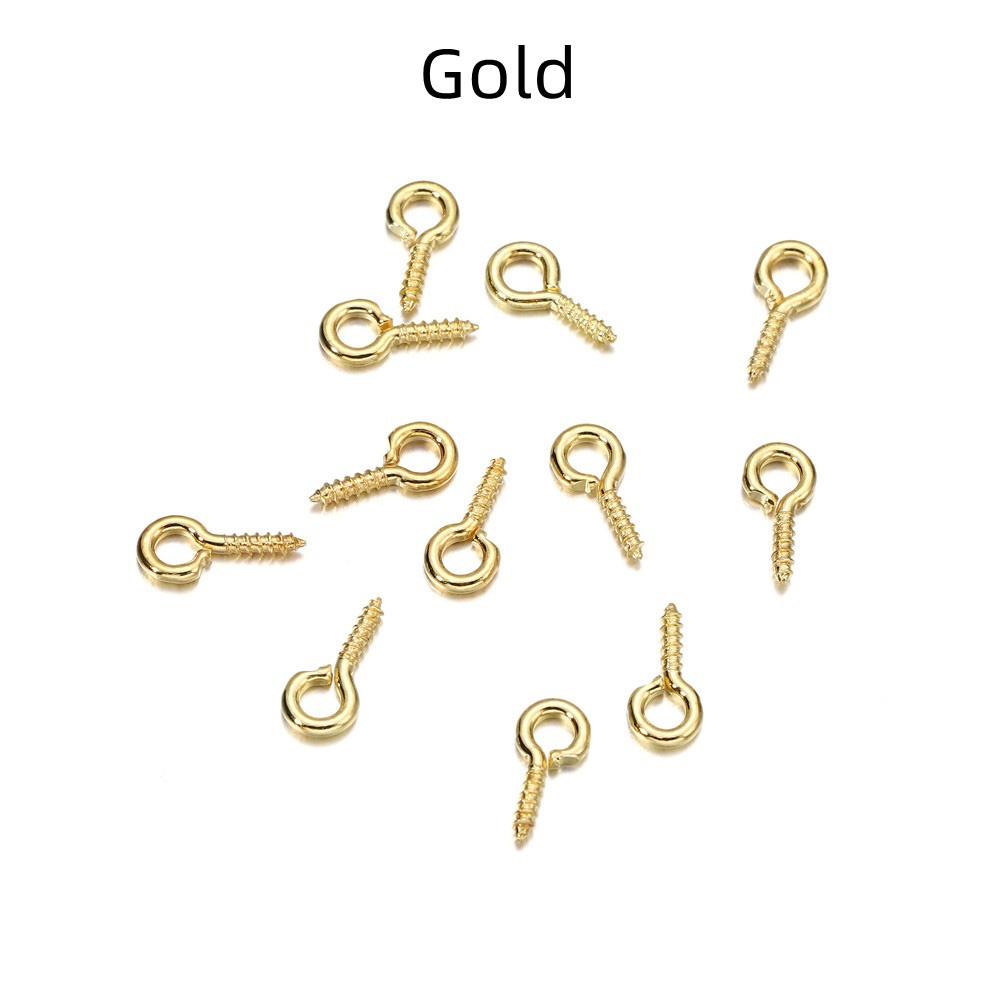 300/500pcs Mini Screw Pendants Eyepin Keychain HookThreaded  Pin Fitting DIY Jewelry Bracelet Necklace Making Accessories
