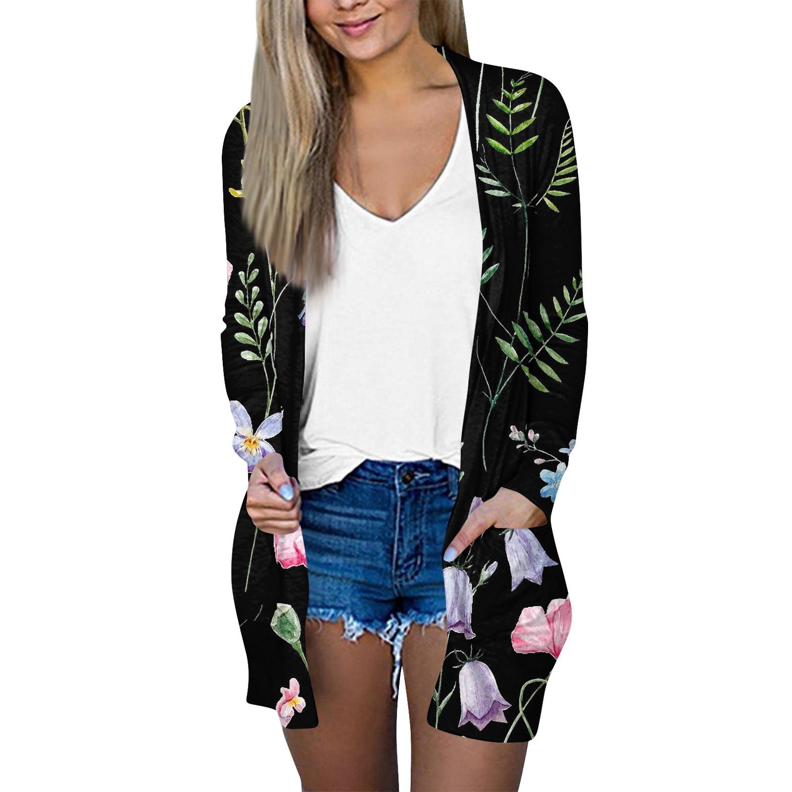 

Женский легкий и тонкий топ с длинным рукавом в стиле ретро, ​​легкая куртка-кардиган XXXXXL чёрный