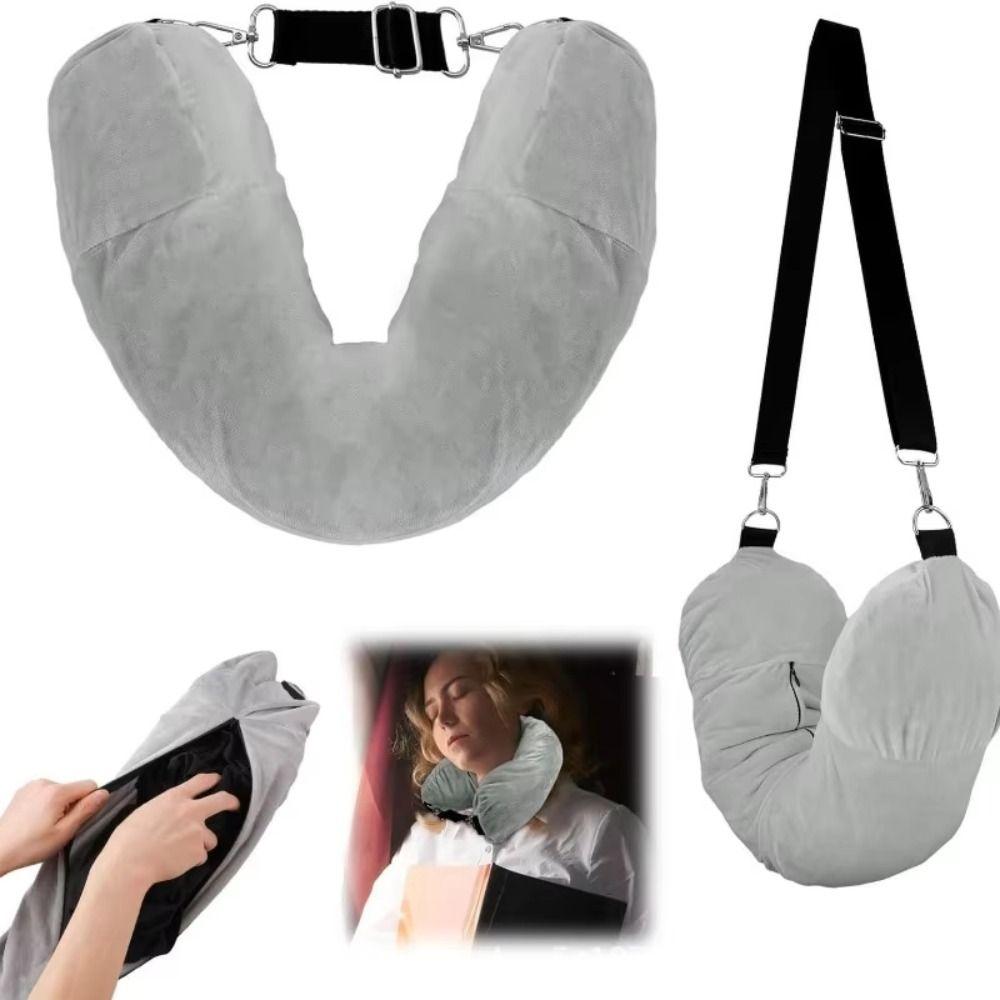 Space-saving Portable Travel Bag Stuff With Clothes Self-filling Travel Pillow Airplane Travel