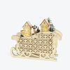 LED Holzschlitten Weihnachts-Countdown-Kalender Ornament