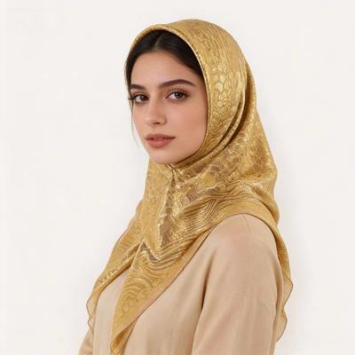 Neuer ethnischer Stil Schalabdeckung gold und silber Seidenkopftuch Jacquard quadratisches Tuch High-End-Accessoires Garnschal