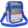 Transparent PVC Multi-Function Shoulder Tote Bag – Large Capacity Waterproof Travel Shopping Bag, Clear Cosmetic Organizer with Adjustable Strap less
