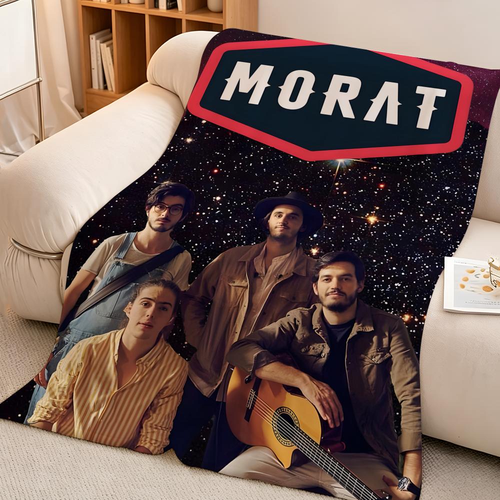 Music M-Morat Throw High-Density Short Plush Blanket Soft Skin-Friendly for Sofa Nap Air-Conditioned Room