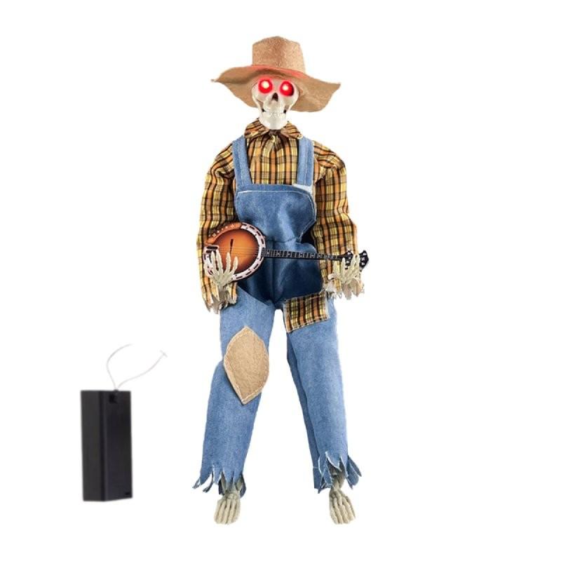 

Halloween Skeletons Banjo Tabletop Decorations Phonation Glow Skeleton Toys жёлтый