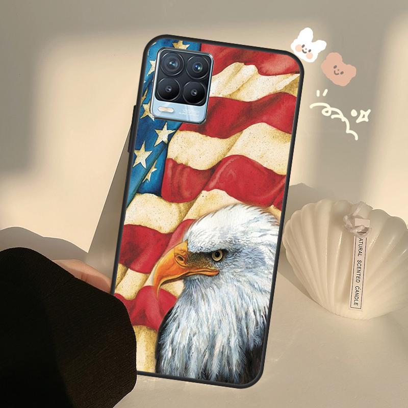 American USA Flag Eagle Case For Realme C71 C63 C61 C55 C51 C53 C25 C65 C67 C75 11 12 13 14 15 Pro Plus GT6 GT7 Pro