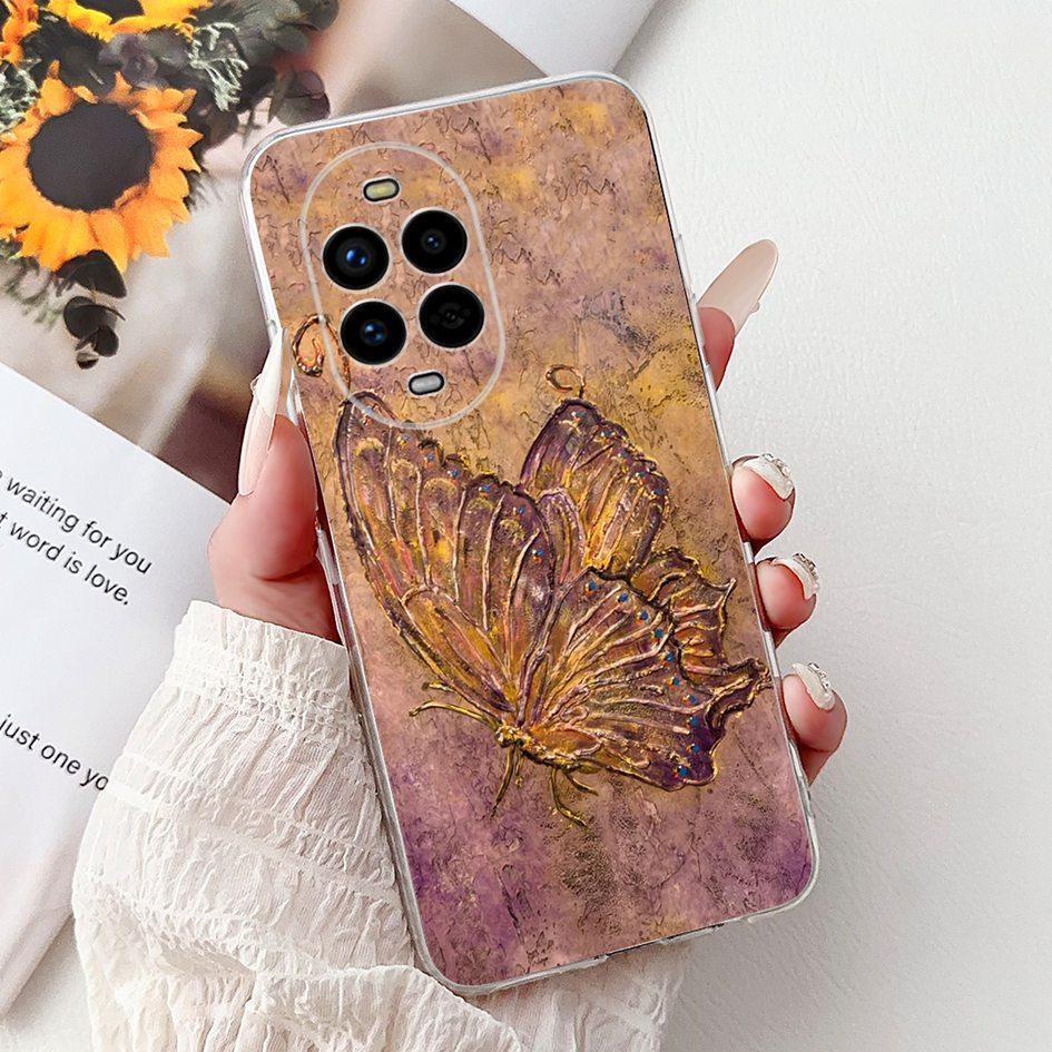 For Huawei Nova 13 Case Nova13 5G Cover BLK-AL80 Funda Popular Flower Butterfly Soft Clear Silicone Cases For Nova 13 Pro Bumper