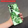 2DFlat Samsung phone case Glossy Green Cherries Applicable to Galaxy S23 S24 S25ULTRA S26 A12 A14 A15 A16 A54 A55
