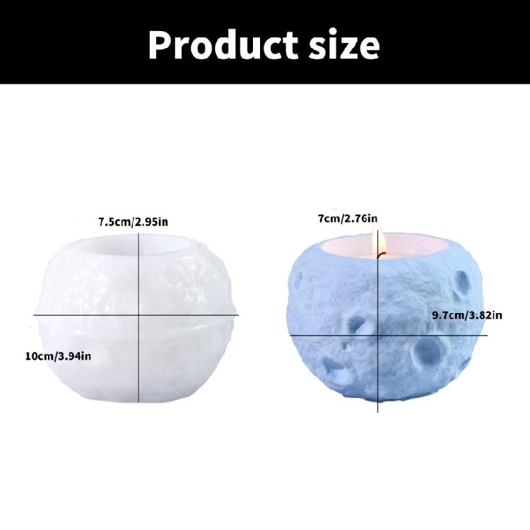 High Temperatures Resistant Candle Cup Silicone Mold Moon Shape Candlestick Mold Aromatherapys Container Jewelry Mould