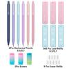 deli Set of 6 colored mechanical pencils 3 pastel mechanical pencils 0.5mm 0.7mm Comes with 6 HB resin cores 3 erasers 9 cap erasers Cute mechanical
