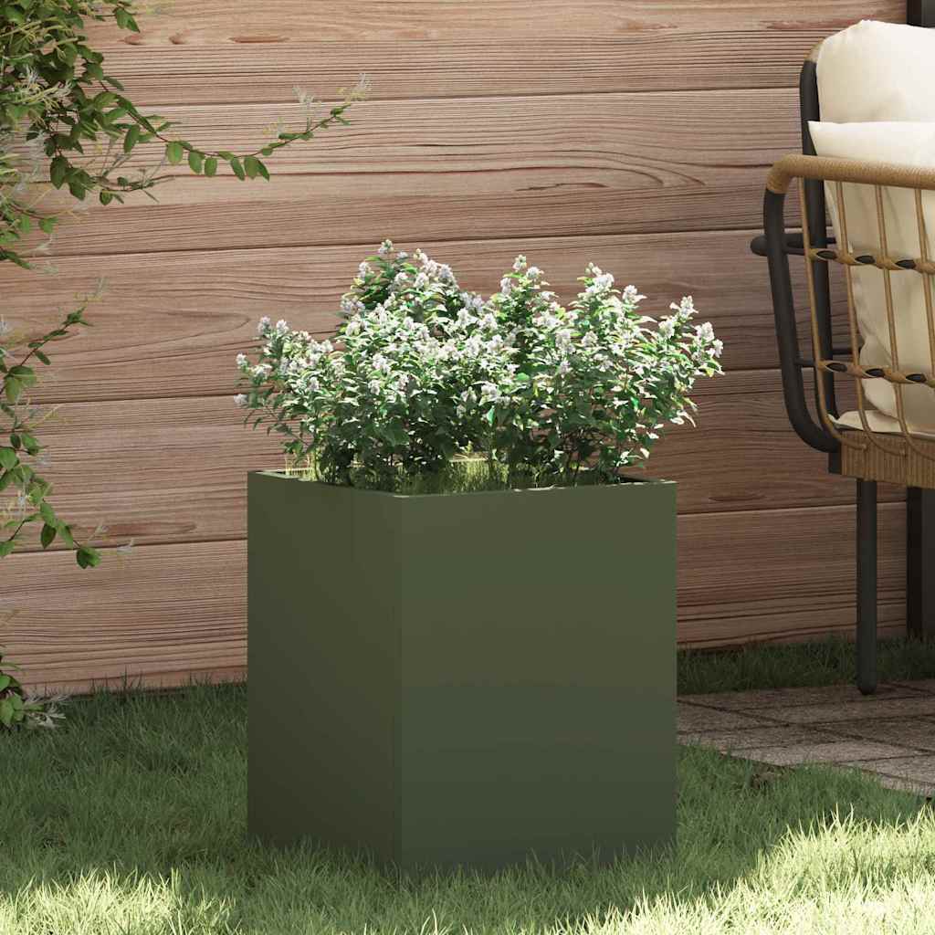 Garden Planter Olive Green 32 X 32 X 40 Cm