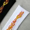 1 Pairs New The Trend of Men's Socks Black White Burning Flame Hip-Hop Blaze Power Torch Hot Streetwear Skateboard