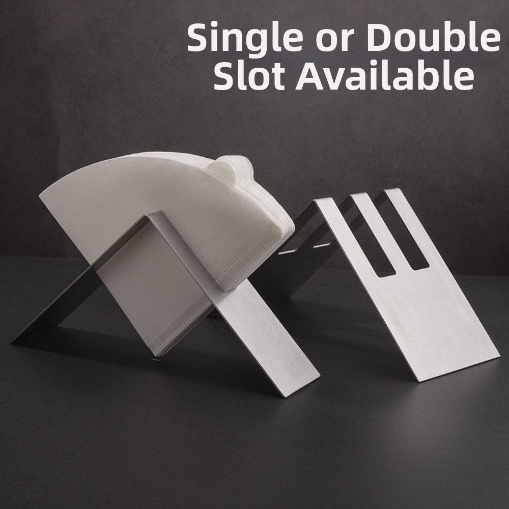 Stainless Steel Coffee Filter Holder V-Shaped Filter Paper Holder Kitchen
