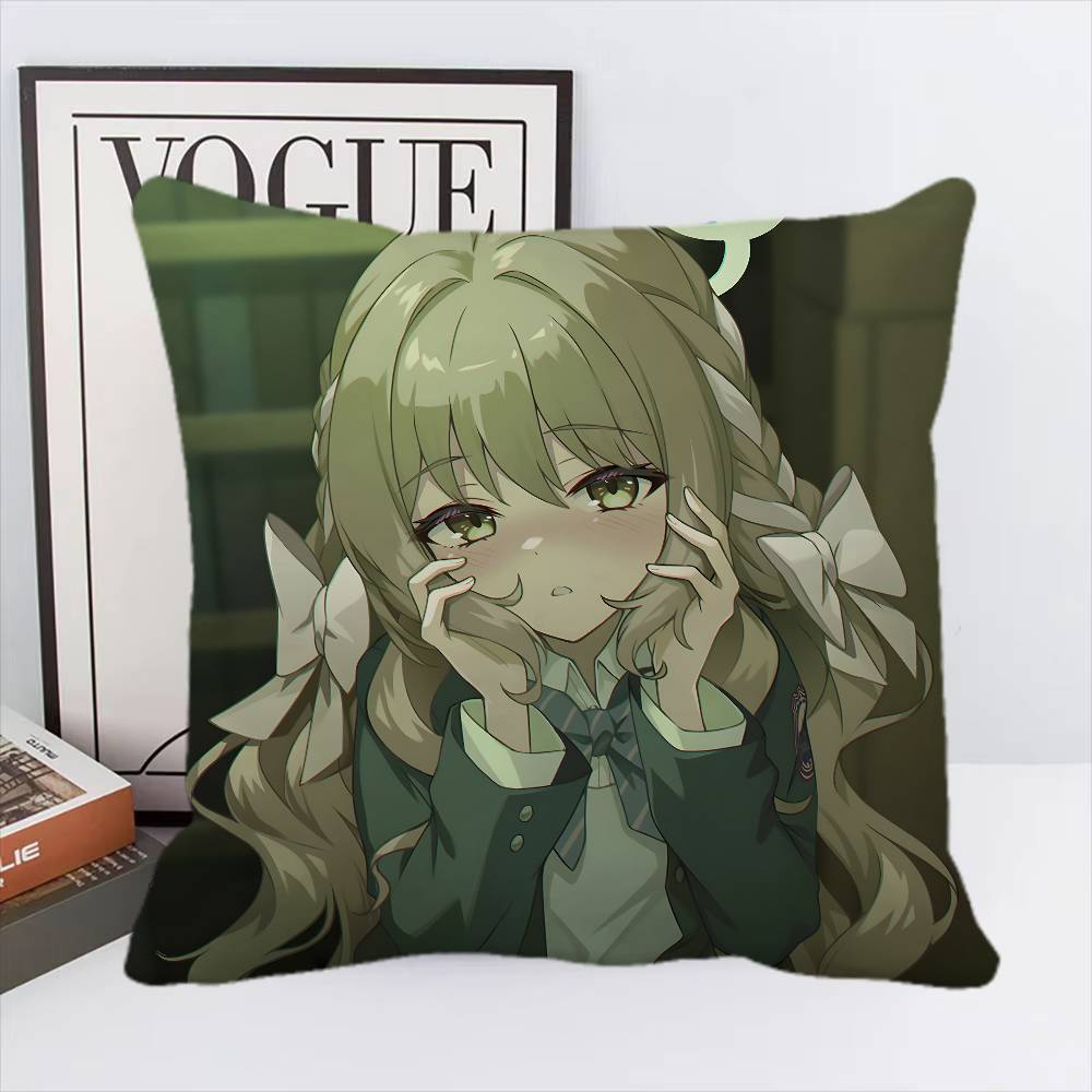 Sakurai Miyo Blue Archive Game Pillow Case Square Pillow Bedroom Sofa Leisure Comfort Cushion Car Home Decoration