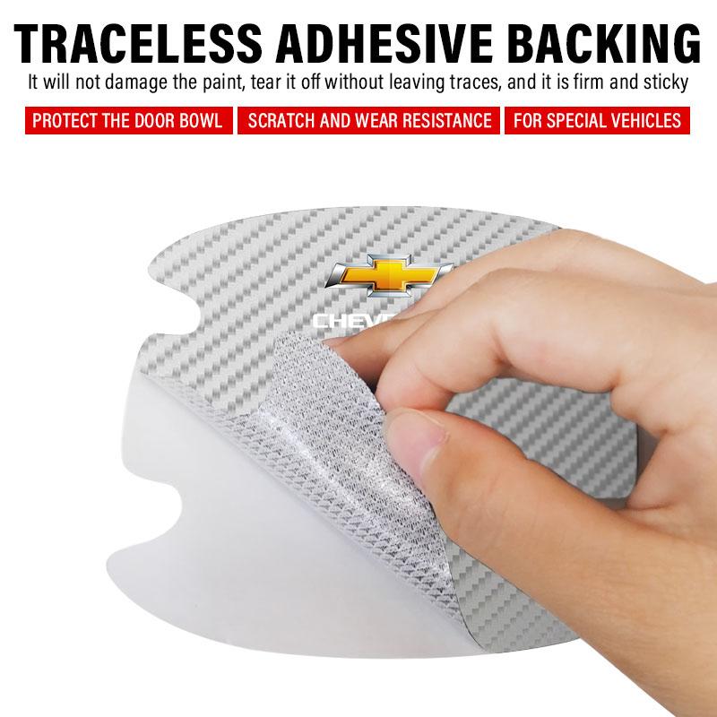 Car Door Handle Protection Sticker Emblem Car Decoration Styling for Chevrolet Chevry Cruze Impala Camaro Garna Equinox Volt Yakista AVEO Sedan Malibu