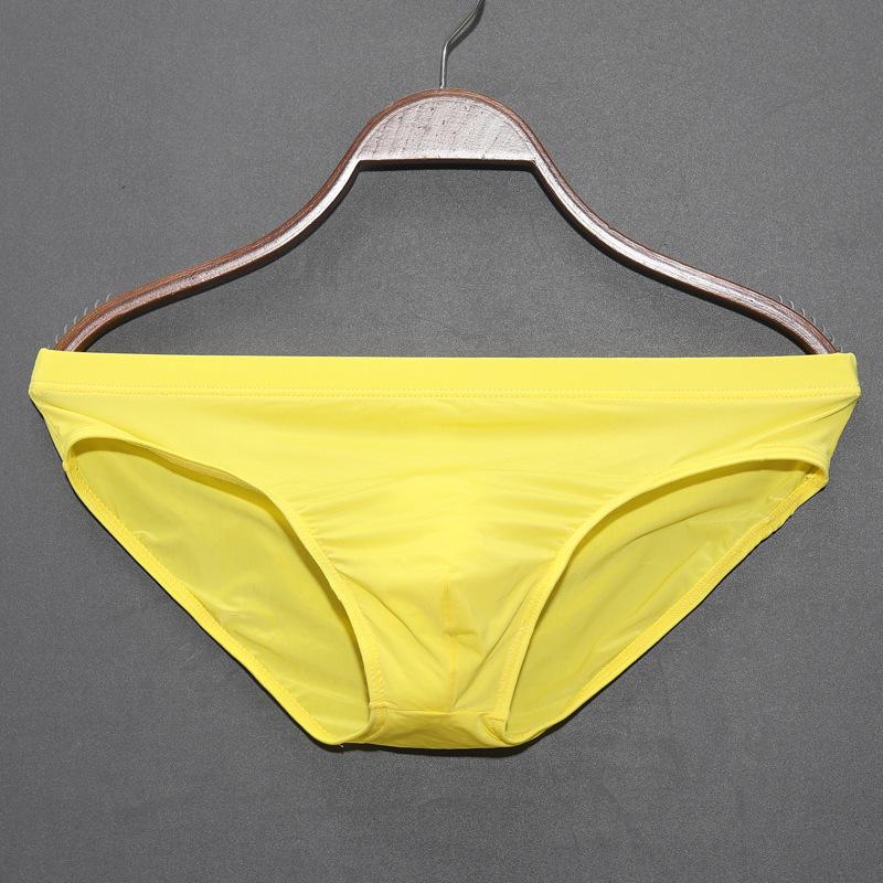 Herren-Slips aus Eisseide mit niedriger Taille – hautfreundlich, atmungsaktiv, schnelltrocknend, ultradünn, Sommer-Style