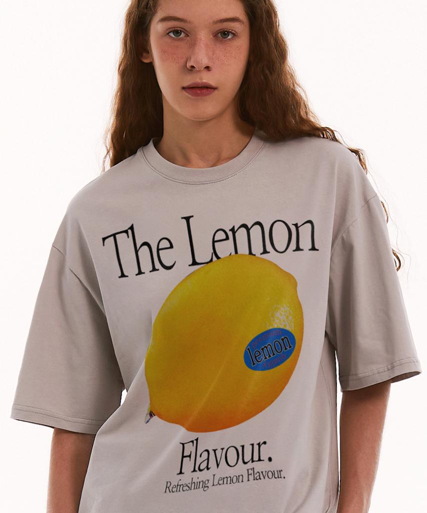 MATCHGLOBE Color Lemon Oversized Tee (Beige)