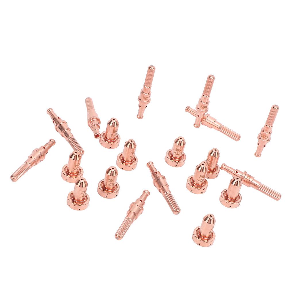 10Pcs 9 8212 Nozzles 10Pcs 9 8215 Electrodes Brass Nozzle Electrode Set for SL60 SL100 Plasma Cutting Torch