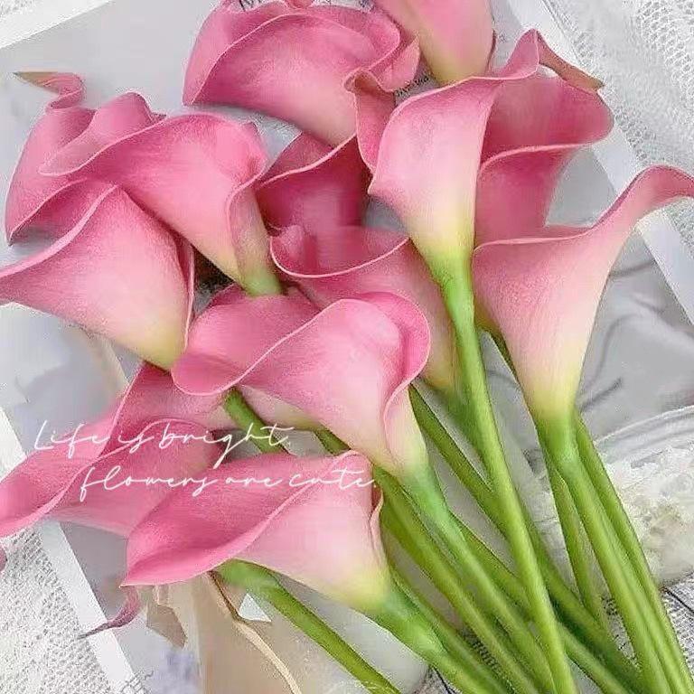 Mini Calla Lily Faux Flower Wedding Bouquet and Home Decor Prop