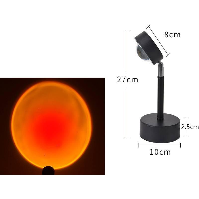 Rotation Degree 180 Projection Lamp Light Visual Mood Rainbow Sun Light Sunset